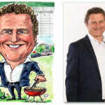 Cartoongemälde Agnes Karikaturen Bild ab Foto gemalt: BDO AG, Excel