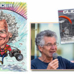 Cartoongemälde Agnes Karikaturen Bild ab Foto gemalt: Swiss Glider Martin Scheel