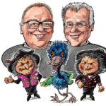 Cartoongemälde Agnes Karikaturen Bild ab Foto gemalt: Hexenspiele.ch