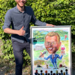 Cartoongemälde Agnes Karikaturen Bild ab Foto gemalt: XUND