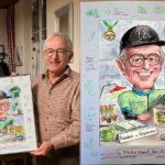 Cartoongemälde Agnes Karikaturen Bild ab Foto gemalt: Veloclub Kaisten