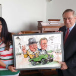 Cartoongemälde Agnes Karikaturen Bild ab Foto gemalt: Walter Frey (Emil Frey)