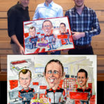 Cartoongemälde Agnes Karikaturen Bild ab Foto gemalt: Pistor